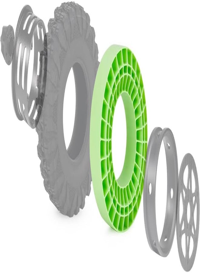 RCJUMPANT RC Tire Inserts,4PCS 1.55" Silicone Rubber Insert Foam, 30°/40° Dual Hardness, Waterproof for 95-97mm Tires (Green-30° Soft) - Image 5